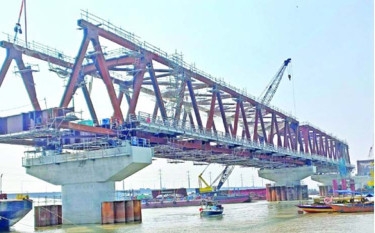 86% construction work complete for Bangabandhu railway bridge
