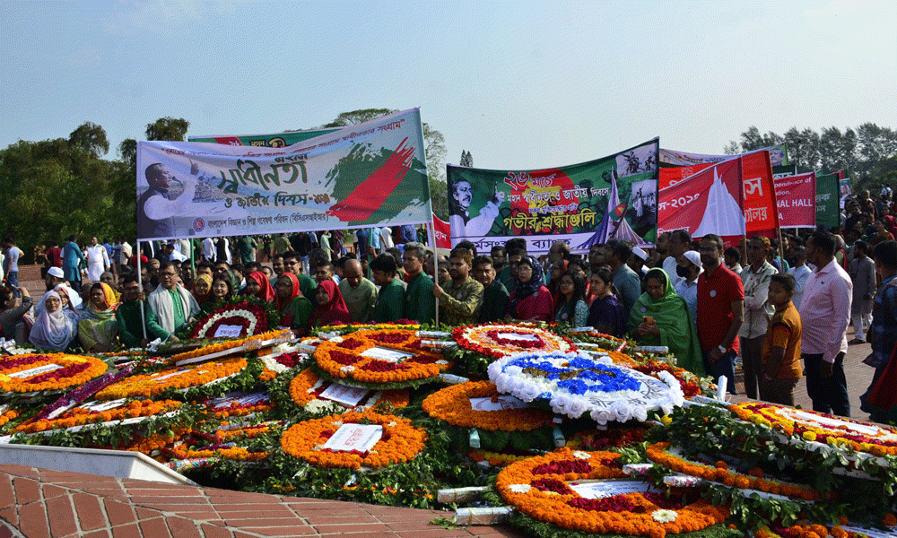 People celebrate the 54th Independence and National Day in a befitting manner. Photo : Muktadir Mokto