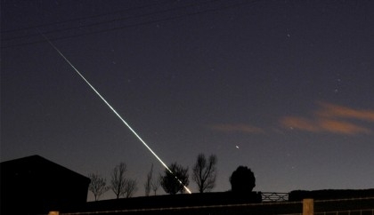 Asteroid lights up sky above English Channel