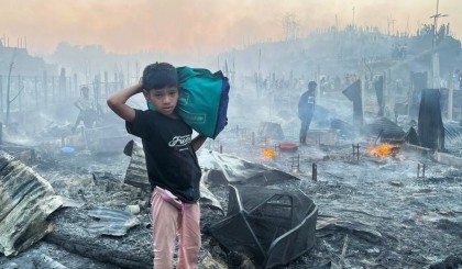 UNICEF calls for emergency support for 6000 Rohingya children lost their homes in fire