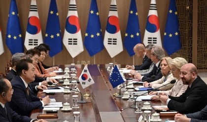 North Korea and Ukraine top agenda for EU talks in Seoul