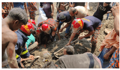 3 workers die, 4 injured in Faridpur mud collapse