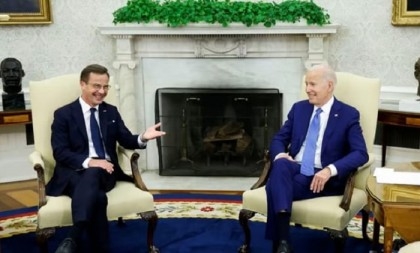 Biden tells Swedish PM 'looking forward' to NATO bid's approval