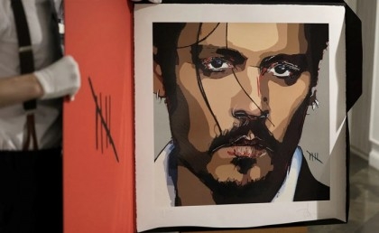 Johnny Depp self-portrait painted during "Dark Time" now on sale
