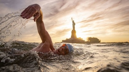 UNEP oceans advocate swims to highlight river health