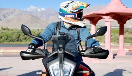 Pics: Rahul Gandhi's Bike Ride To Ladakh For Father's Birth Anniversary