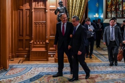 Wang Yi Meets with Russian Foreign Minister Sergei Lavrov