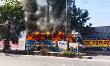 Nationwide Blockade In Pictures: Buses torched in capital
