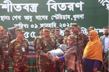 55th Infantry Division of Army distributes winter clothes, holds free medical camps