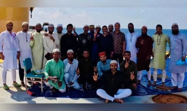 MV Abdullah: Crew members celebrate Eid in confinement