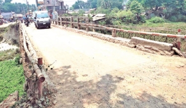 Bridge construction remains frozen for 8 months in Satkhira