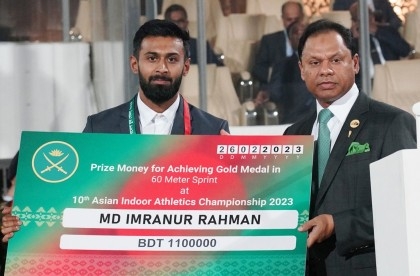 Bangladesh Army awarded gold medal winner Imranur Rahman

