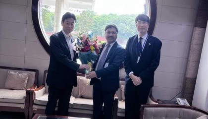 Japanese Minister Nishimura Yasutoshi  in Dhaka
