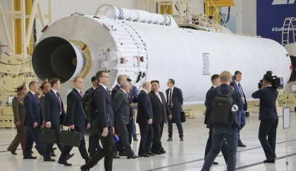 Kim visits military aviation plant in Russia's far east