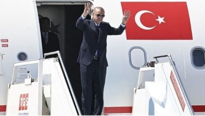 Turkish president arrives in Azerbaijan's Nakhichevan exclave

