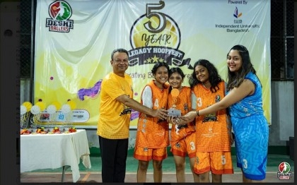 Deshi Ballers’ 5-year celebration basketball tournament ends at IUB

