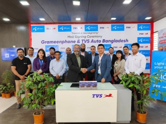 MoU signed between Grameenphone and TVS Auto Bangladesh Ltd.