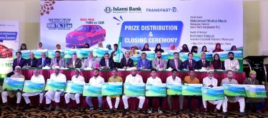 Islami Bank-Transfast remittance campaign: winners receive car and Tk 30 lakh