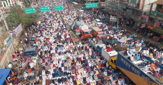Devotees join largest Jummah prayer held at Bishwa Ijtema