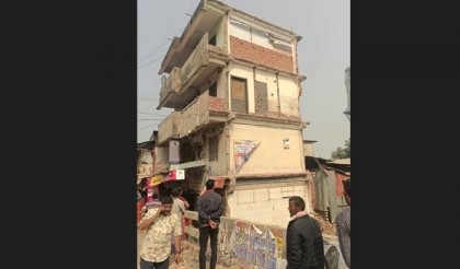 Four-storey building tilts in Chattogram