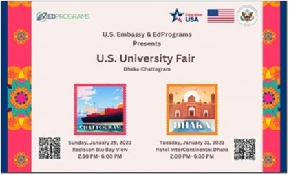 US Embassy will host University Spring fair in Dhaka and Chattogram