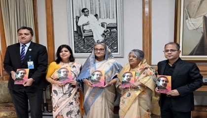 PM unveils book on Bangabandhu