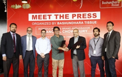 Actor Chanchal Chy becomes brand ambassador of Bashundhara Tissue