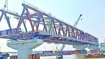 Progress of the construction of Bangabandhu Rail Bridge is 58pc 

