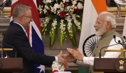 Australia aims to bolster security, economic ties with India
