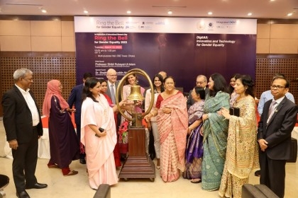 Ringing the Bell at Dhaka Stock Exchange for Greater Participation of Women in Leadership Roles