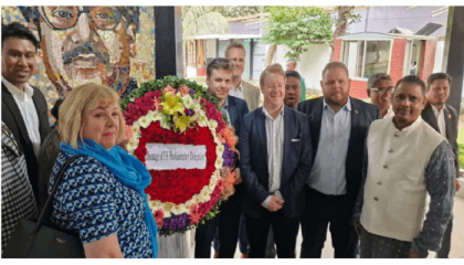 UK parliamentary delegation pays tribute to Bangabandhu