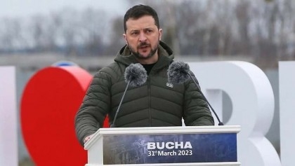 Zelensky says Bucha must become 'symbol of justice'

