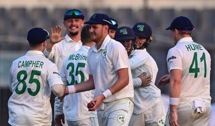Ireland strike after making 214 in Bangladesh Test
