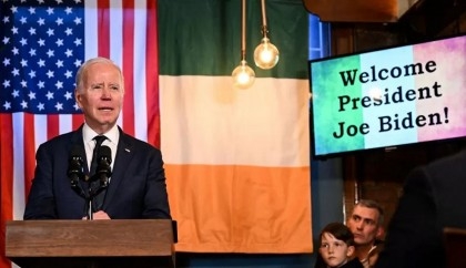 Joe Biden celebrates family ties in pub on Ireland tour