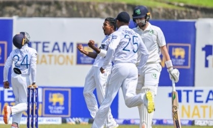 Sri Lanka declare on mammoth 591-6 in first Ireland Test