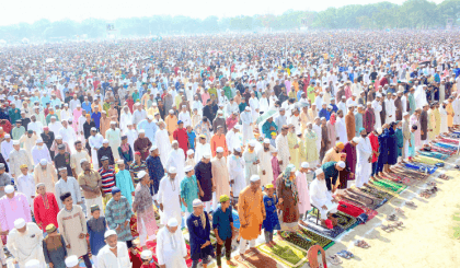 Over 6 lakh offer Eid prayers at Dinajpur’s Gor-e-Shaheed Maidan
