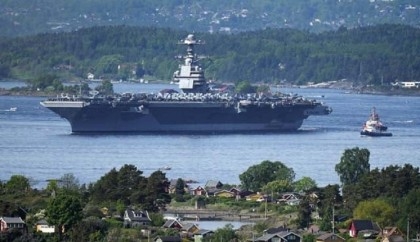 World's biggest warship visits Oslo, angering Russia