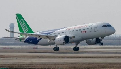 China's C919 passenger plane makes maiden flight