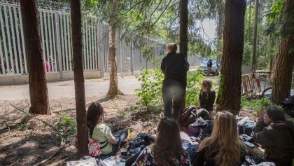 Migrant group stuck at Polish-Belarusian border