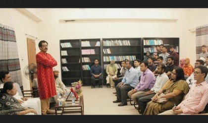 Book reception, unveiling ceremony held at Nazrul University