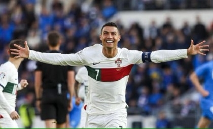 Ronaldo marks 200th Portugal cap with winner, Haaland fires Norway