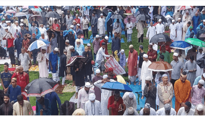 Braving monsoon rain, Muslims in Bangladesh celebrating Eid-ul-Azha today