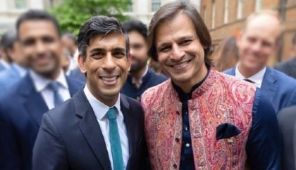 Vivek Oberoi meets Rishi Sunak at his 10 Downing Street reception