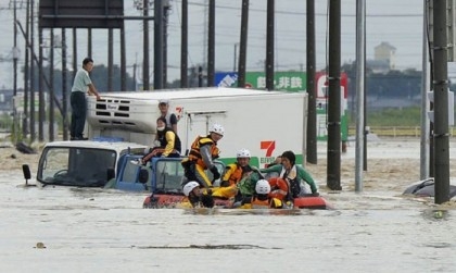 Six feared dead in torrential Japan rain