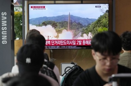 N Korea fires 2 short-range missiles into sea as US docks nuclear submarine in S Korea