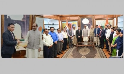 Jatiya Sangsad Secretariat high ups meet Indian Lok Sabha Speaker