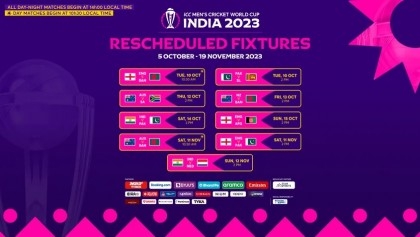 ICC Men's Cricket World Cup fixtures rescheduled

