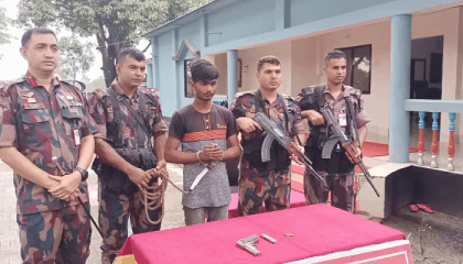 Youth arrested with firearm and bullets in C’nawabganj