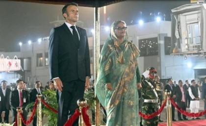 Bangladesh rolls out red carpet to welcome President Macron