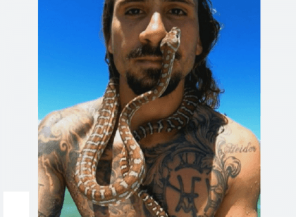 Australian man fined for taking pet snake surfing
